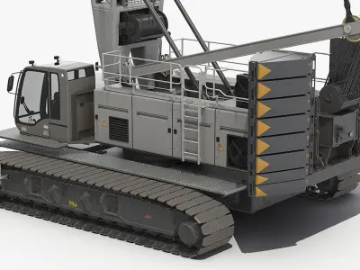 Generic Crawler Crane Rigged 3D model