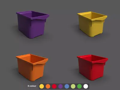 Storage Bin Low-poly 3D model