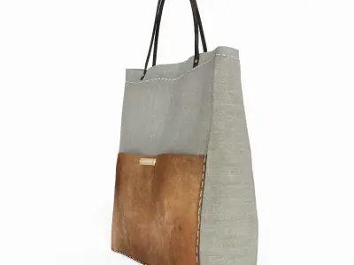 Leather bag 3D model
