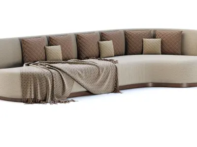 Stefa restaurant large sofa by Bpoint Design 3D model