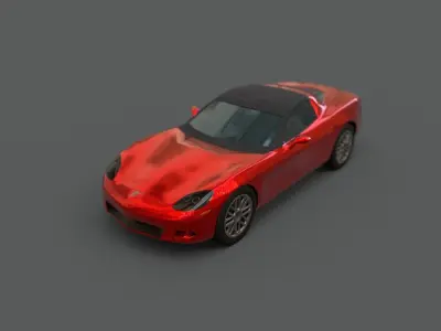 Corvette Replica Low-poly 3D model