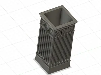 Printable 3D Model Components of Retro Upholstery Columns 3D print model