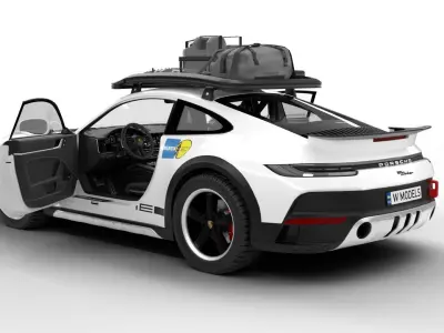 Porsche 911 Dakar 2023 Rallye 1971 HQ 3D model