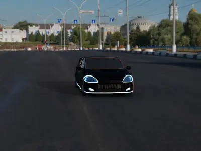 Black model of a Tesla Car 3D model