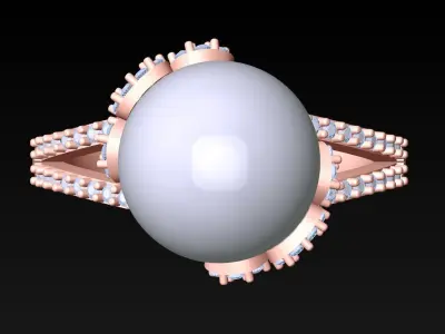 Pearl Ring - Womens Rings  - N832841 3D print model