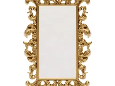 Antique Mirror Frame 3D model