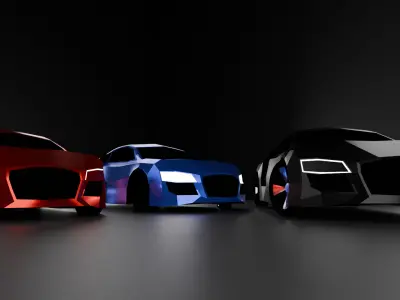 Audi R8 CAR LOW POLY GAME READY ASSET Low-poly 3D model