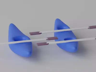 Cartoon Kayak 3D model