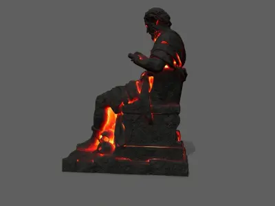 lava statue Low-poly 3D model
