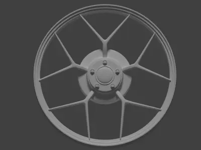 1 to 24 scale 19 zoll rim with tire 3D print model
