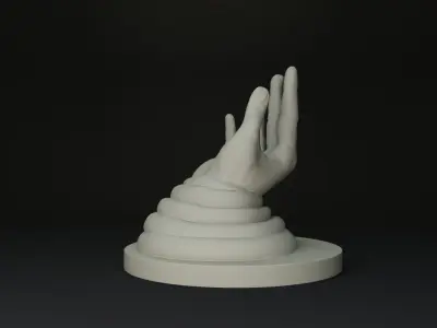 hand bookstand 3D print model