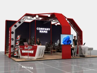 New Executive Modern Fair Stand 008 3D model