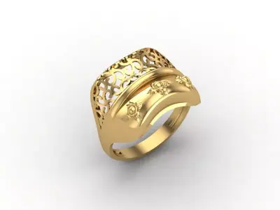 Plain Ring Women Ready STL 3DM Models Womens Rings 3D models 3D print model 16