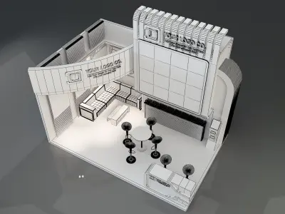 Booth Exhibition Stand a228 3D model