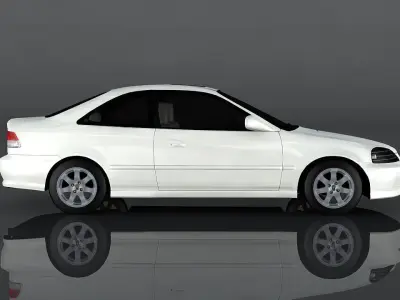 Honda Civic SI 1999  Low-poly 3D model