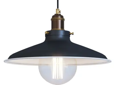 Steel pendant light sku 576  Free 3D model