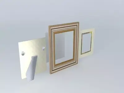 Picture Frame 2 Bespoke Satin Gold Leaf Free 3D model