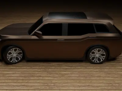 Low Poly Modern Generic SUV  Low-poly 3D model