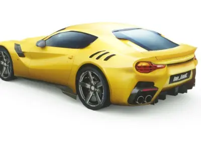 Generic Supercar v19 Low-poly 3D model