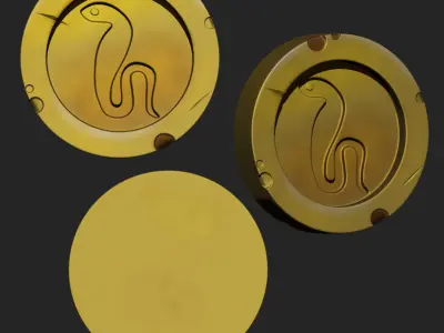 Stylized Coins IMM Brush Pack 14 in One 3D model