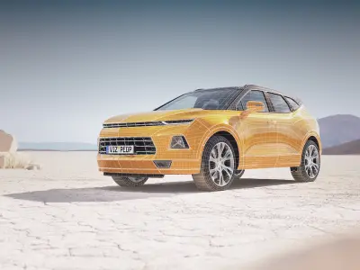 Luxury SUV unbranded 3D model