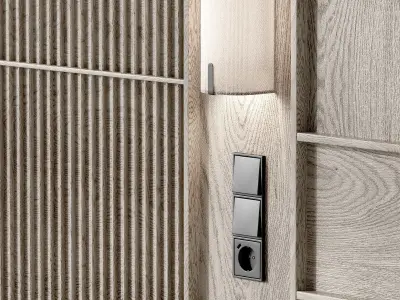 Headboard composition Modern Bedroom kit Japandi 3D model