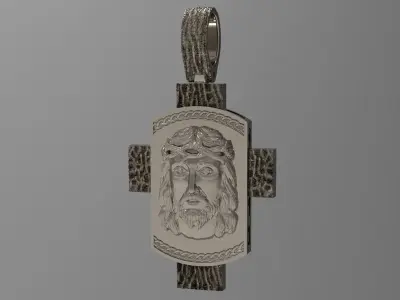 Pendant 3D print model JESUS 3D print model