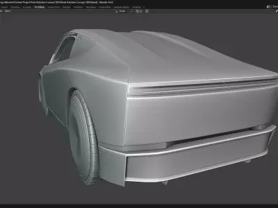 Tesla Robotaxi concept 2024 Low-poly 3D model