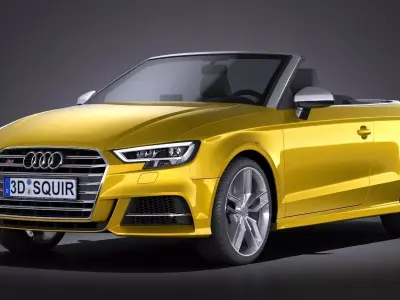 Audi S3 2017 cabriolet 3D model