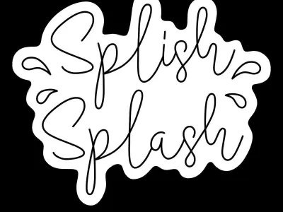 Splish Splash Neon Sign 3D model