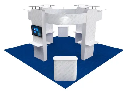 Exhibition booth 20x20ft 3DM019 3D model