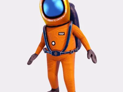 Space Engineer 3D Low-poly 3D model