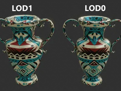 Mega Vase Pack Low-poly 3D model