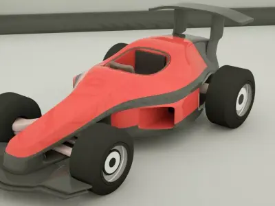 ferrari racing car in garage 3D model