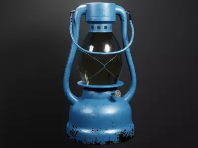 Old Gas Lamp Free low-poly 3D model