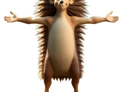 Charming Hedgehog Character model pack Low-poly 3D model