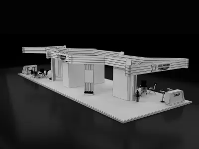 Booth Exhibition Stand a 619a 3D model