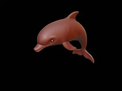 Dolphin Animal Sculpture 3D print model purchase