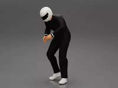 Driver walking and carrying pose 3D print model