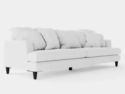 Los Angeles sofa off-white Low-poly 3D model