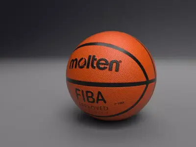  basket ball 3d realistic model Low-poly 3D model