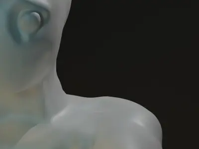 Alien sculpture 3D model