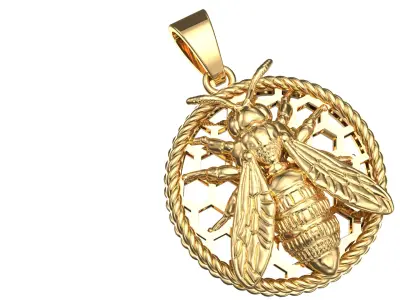 Bee Pendant Fusion 3D print model