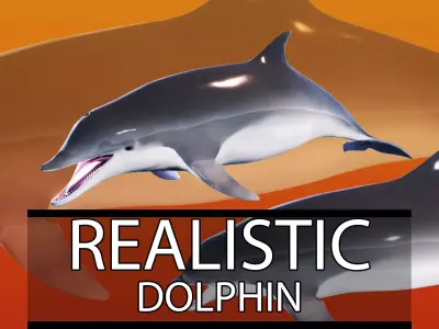 Realistic Dolphin unreal engine Low-poly 3D model