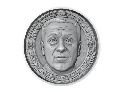 Xavi Hernandez Footballer Medallion 3D print model