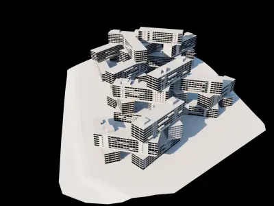 The Interlace Singapore Low-poly 3D model
