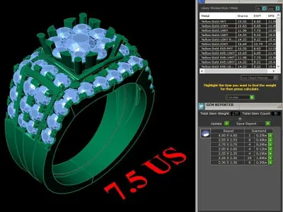 Luxury Men Rings Designs 5MR053 3D print model