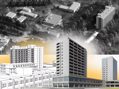 building set  Irpin military hospital multi storey building  3D model