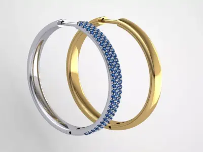 Hoop Earrings 3D print model