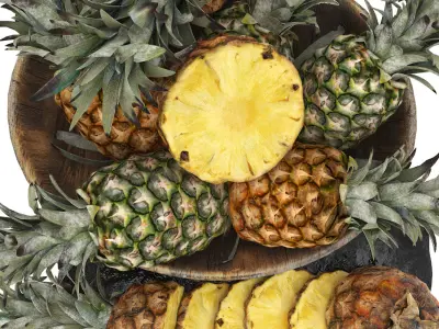 bowls of fruits collection 01 3D model